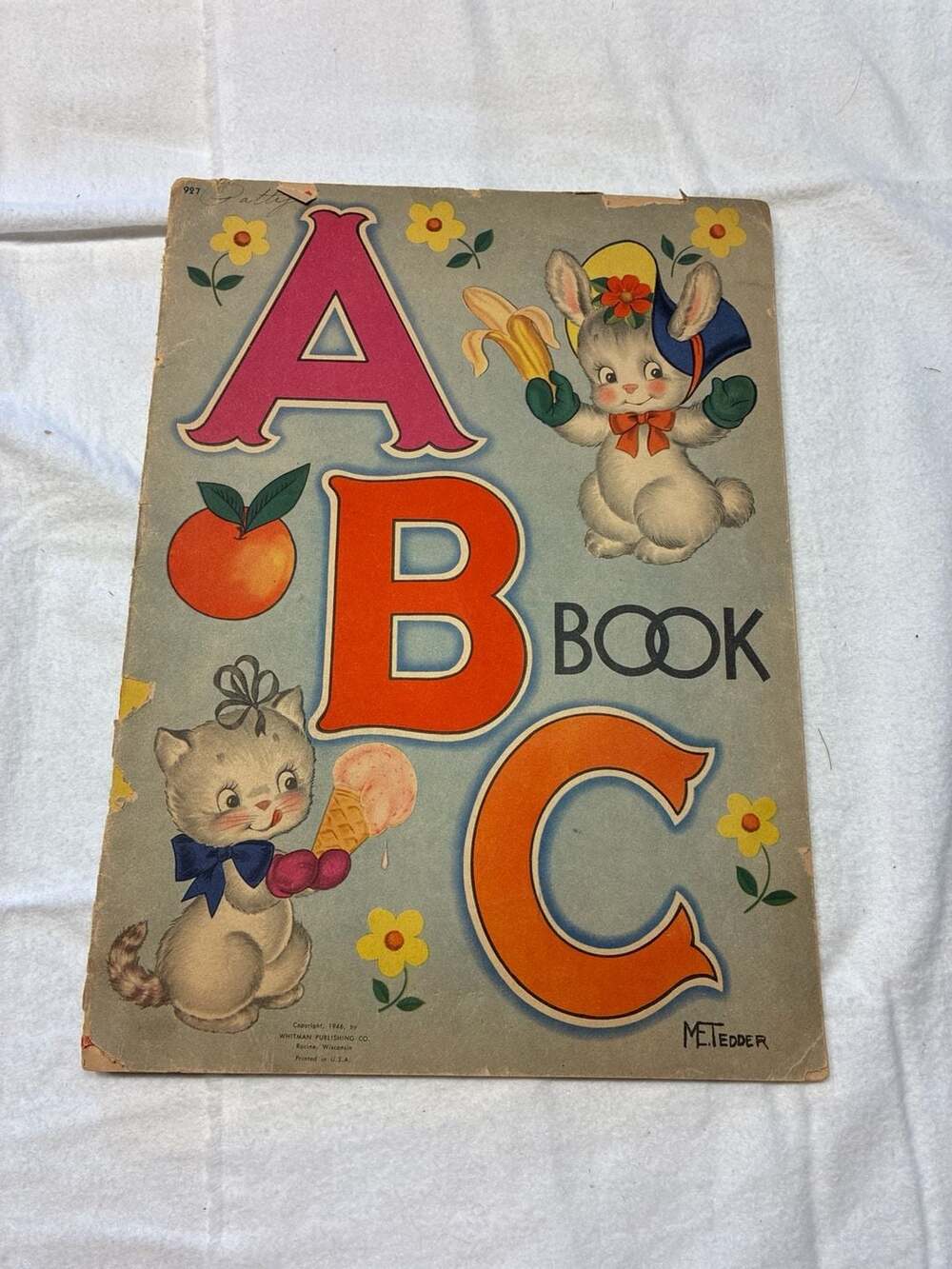 Vintage 1946 Whitman Publishing Co. ABC Book Illustrated by M.E. Tedder